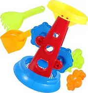 Abaodam 5Pcs Beach Set with Sand Bucket Shovel and Sand Clock for Lightweight and Safe Material for Beach Fun and Creative Playtime