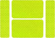 High Visibility Reflective Safety Patch Set, 4 Pack, Hook and Loop Fastener, Accessory for Clothing-Jackets-Hats-Backpacks-Vests-Dog Harnesses