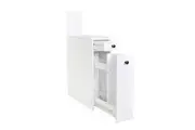Arven Bathroom Utility Cabinet Slim Pull-Out Storage Cabinet - White