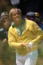 Jack Nicklaus in action during Thursday play at Augusta Nati - 1973 Old Photo