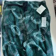 Men's Croft & Barrow Micro Fleece Lounge Pants M Medium Pajama Super Bowl NEW