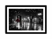 Rain Dance black & white Art Framed print