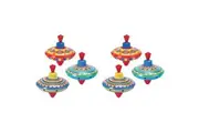 2PK Schylling Mini Tin Tops 5.5cm Sensory Fidget Spinning Kids Toy Asst. 3y+