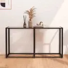 NNEVL Console Table Transparent 140x35x75.5cm Tempered Glass