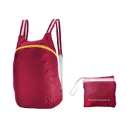 Catzon Folding Backpack High Quality Polyester Fabric Ultra-light Outdoor Bag For Travel Hiking-Rose Red