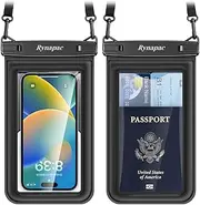 [Up to 8.5"] Floating Waterproof Phone Pouch 2 Pack - Floatable Waterproof Phone Case with Lanyard for iPhone 16 15 Pro Max, Galaxy S24 S23 Ultra, IPX8 Cellphone Dry Bags, Beach Vacation Essentials