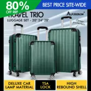 ALFORDSON 3PCS Luggage Set Suitcase Trolley TSA Carry on Hard Case Green