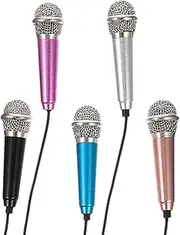 Kisangel Clip Mini Microphone for Phone Portable Recording Mic for Podcasting Singing Interviews