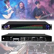 31 Band Dual Channel EQ Equalizer- HD LCD Display, Professional Stereo Equalizer, Intelligent Noise Reduction, Digital Processor, Single Noise Filter, for Recording Studio,A