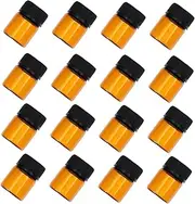 HAMPPLIES 100Pcs Refillable Glass Bottles for Essential Oils Leak Travel Containers with Perforated Plug for Fragrances Perfumes and Liquids