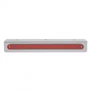 United Pacific 20762 Strip Light Bar 10 Led, Stainless Steel, With Bracket,