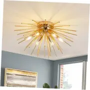 Modern Sputnik Chandelier 6-Light Industrial Ceiling Lights Fixture 22" Gold