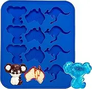 Silicone ice Mold, Cavity Non-Stick Train Cake Pan Baking Mold for Brownies Chocolate, Muffin Cups and Ice Cube, Silicone Soap Mold. ice Trays Cube Silicone for Kids. Designed in Australia. (Blue)