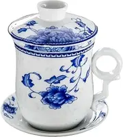 CALLARON 1 Set Blue and White Porcelain Teacup Chinese Kung Fu Tea Cup Tea Mug Ceramic Tea Cup Kung Fu Teacup Chinese Tea Cups Green Tea Ceramics Travel Boss Cup Japanese-Style