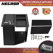For TOYOTA Tundra 14-2020 2021 Center Console Safe GUN Storage Lock Box W/ TRAY