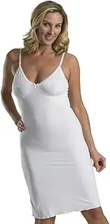 [Slenderella] Gaspe Microfibre White 36'' Length Full Slip GL2711