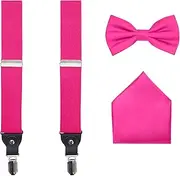 [S.H. Churchill & Co.] Men's Suspender Set (Bow Tie & Hanky)