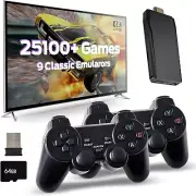 Wireless Retro Game Console, Retro Game Stick with Built-in 9 Emulators