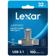 Lexar JumpDrive Dual Drive D400 32GB USB 3.1 Type-C