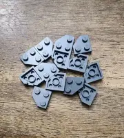 LEGO Dark Bluish Gray Wedge, Plate 2 x 2 Cut Corner QTY 12 New Part No. 26601