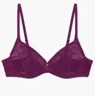 savage x fenty bra logo mesh unlined dark purple Size 36DD (R-01)