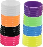8 Pcs Racket Grip Protectors Nonslip Silicone Rings for Tennis Badminton Easy Install Overgrip Supplies