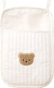 Crib Organizer – Baby Storage Basket, Portable Bedside Pouch | duall Pocket Supply Container, Lightweight Hanging Organizer Set, For infantt Room, Changing Table, Toddler Bedding, Playpen Corner