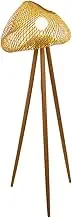 Standing Lamp Solid Wood Bamboo Art Vertical Table Lamp, Foot Switch Floor Lamp, Standing Lamp for Living Room Girls Room Bedroom Dresser, Office Bedroom Lamp