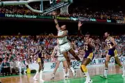 Gerald Henderson Boston Celtics shoots a layup v Los Angeles Laker- Old Photo