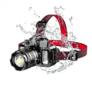 100000LM LED Induction Headlamp USB Rechargeable Zoom Head Flashlight Waterproof