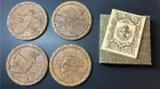 vintage Set of 4 Coasters Hunter's Delight Duck, Pheasant, Fish & Deer