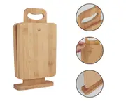 4 Piece Bamboo Cutting Board set - Kitchen Chopping Block for Meat, Cheese and Vegetables