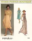 1970's VOGUE Misses' Dress Renata Pattern 1418 Size 10 UNCUT