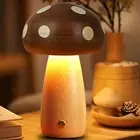 LED Cordless Bedside Table Lamp, Dimmable Mushroom Night Light Vintage AU.....