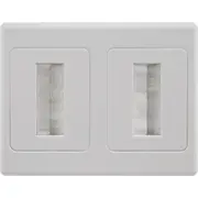 PRO2 PRO1273 Dual Brush Wall Plate Suits Clipsal Keep the Dust Away With Its Bristle Brush Design!