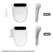 Traderight Electric Bidet Toilet Seat Cover LED Night Light Remote Control Antibacterial