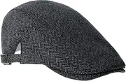 [WITHMOONS] Cotton Flat Cap Herringbone Winter Warm Driving Hat YZ30102