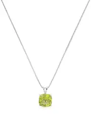MaxColor Silver 0.90 ct. tw. Peridot Pendant Necklace