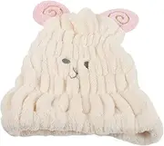 Healeved Practical Head Towel Girls Bath Hair Dry Cap Soft Water Absorption Hair Wrap for Fast Drying