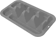 B Baosity Mexican Taco Holder Stand with Dividers Cooking Pancake Rack Organization Serving Tray Taco Shell Holder for Kitchen Home, Gray