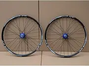 Bike Wheels 24'' 26'' 27.5'' 29'' Wheelset Disc Brake Quick Release Mountain Bikes Front Rear Rims Bearing Hubs 8 9 10 Speed (Color : Black-Blue, Size : 24inch)