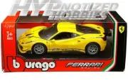 BBURAGO 1:24 FERRARI 488 CHALLENGER DIE-CAST YELLOW 18-26307