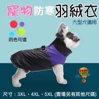 在飛比找Yahoo!奇摩拍賣優惠-展旭數位@大型犬 寵物防寒羽絨衣 多種尺寸 寵物秋冬衣服 毛
