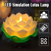 Led Lotus Candle Light Creative Simulation Candles Flameless Table Lamps