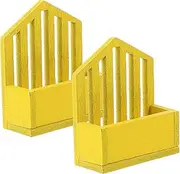 HANABASS 2pcs Miniature Wall Shelf for 1/12 Dollhouse Wood Material Miniature Furniture Dollhouse Decorations Pretend Play Toy Set