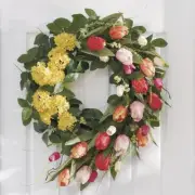Lush Faux Tulips & Hydrangea Leafy Garden 26-inch Seasonal Indoor/Outdoor Wreath