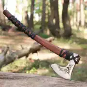 Viking Hand forged axe Norse hatchet Tomahawk High carbon steel ax 20.47" 52 cm