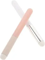 Ipetboom 2pcs Double Ended Lip Brush Brush Lip Gloss Lipstick Eyeshadow Sponge Applicator Skincare Spatula Face Mask Applicator Buffing Stippling Face Makeup Brow Pomade Metal