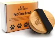 Pet Close Brush, Soft Touch Oval Palm Brush - Bamboo Massage Handheld with Soft