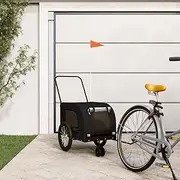 Generic Pet Bike Trailer Black Oxford Fabric and Iron